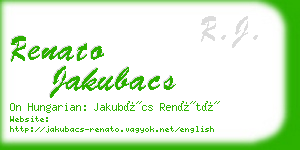 renato jakubacs business card